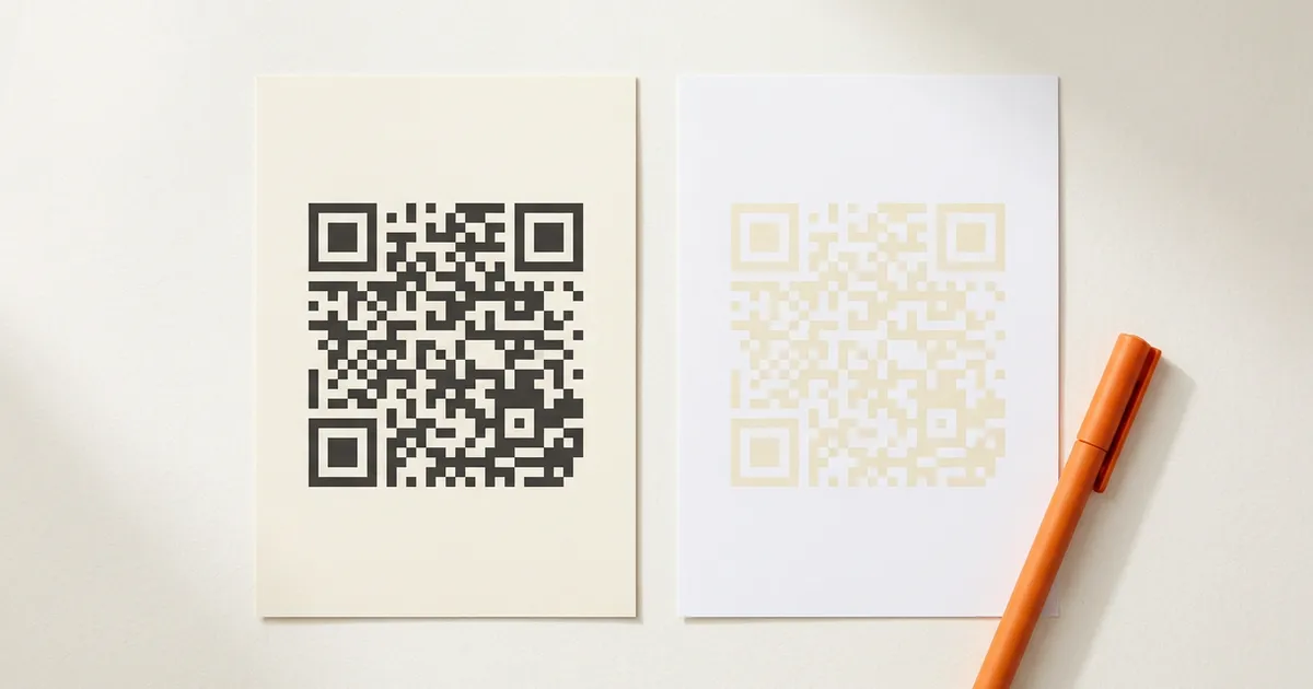 QR code colors and contrast: what scans and what doesn't